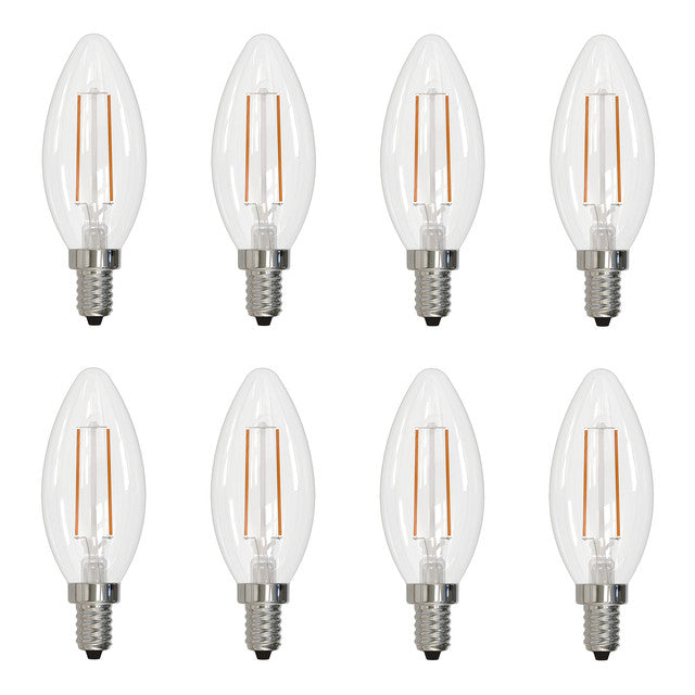 776691 - Filaments Dimmable B11 LED Light Bulb - 4 Watt - 3000K - 8 Pack