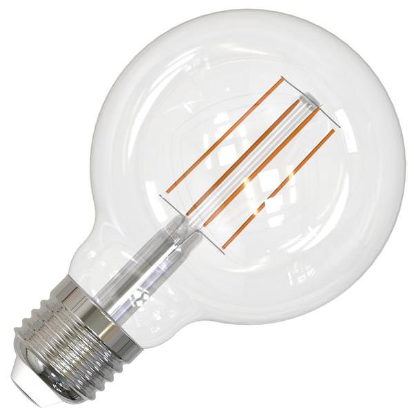 776694 - Filaments Dimmable G25 LED Light Bulb - 7 Watt - 2700K - 8 Pack