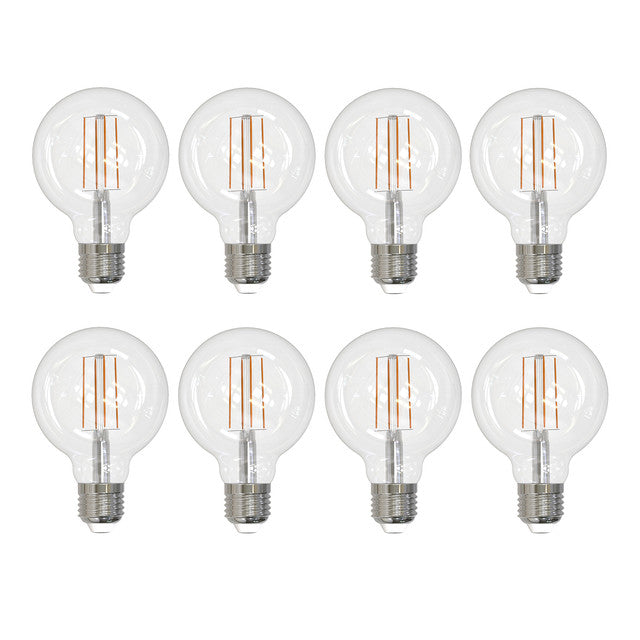 776695 - Filaments Dimmable G25 LED Light Bulb - 7 Watt - 3000K - 8 Pack