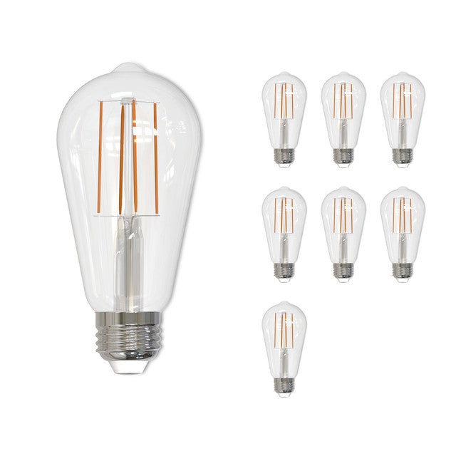 776631 - Edisont Style Filaments Dimmable ST18 LED Light Bulb - 7 Watt - 4000K - 8 Pack