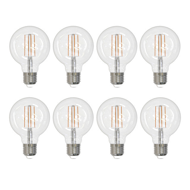 776632 - Filaments Dimmable G25 LED Light Bulb - 7 Watt - 4000K - 8 Pack