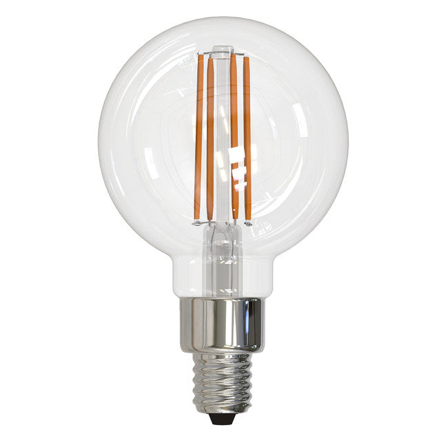 776889 - Filaments Dimmable G16 Candelabra Base LED Light Bulb - 4 Watt - 3000K - 3 Pack
