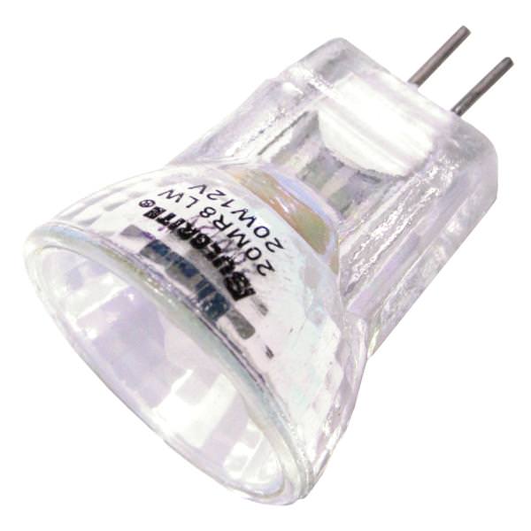 648120 - MR8 Clear Halogen Light Bulb with GU4 Base - 23 Degree Beam Spread - 20 Watt - 5 Pack
