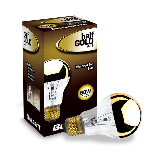 712416 - Globe G25 Half Gold Light Bulb - 60 Watt - 6 Pack