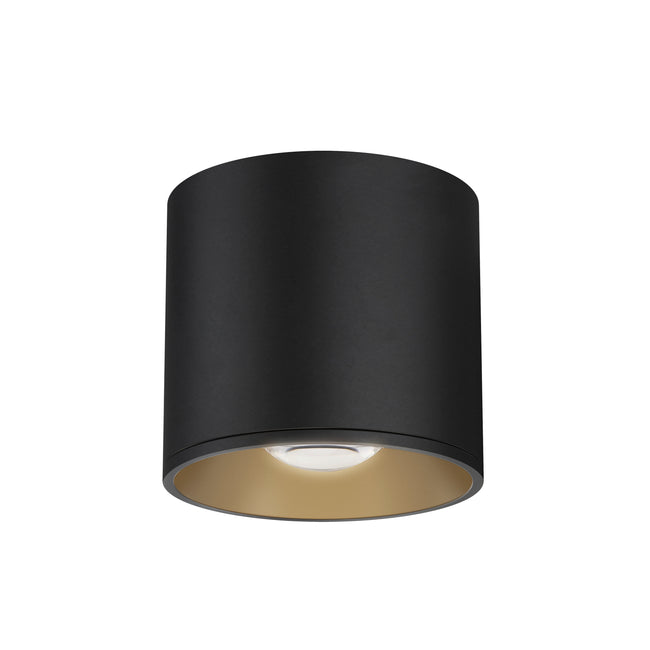 86212BK - Stout 4.75" Semi Flush Mount Ceiling Light - Black