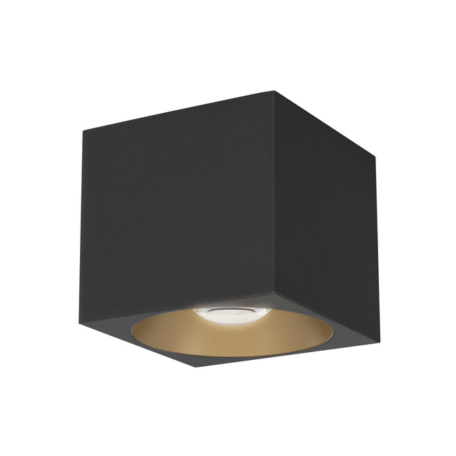 86213BK - Stout 4.75" Semi Flush Mount Ceiling Light - Black