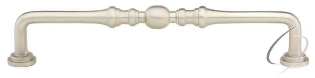86248US15 Spindle Cabinet Pull 6" Center To Center Satin Nickel Finish