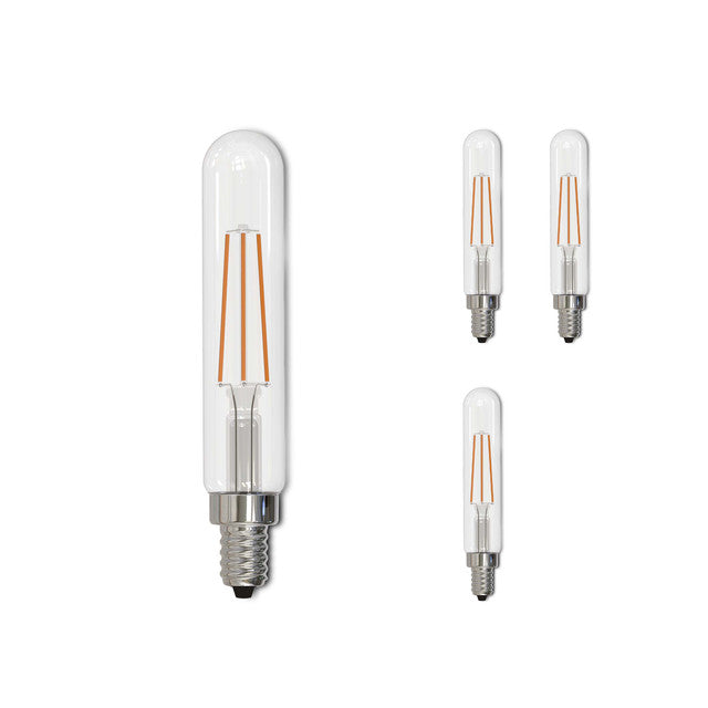 776723 - Filaments Dimmable T8 Candelabra LED Light Bulb - 4.5 Watt - 2700K - 4 Pack
