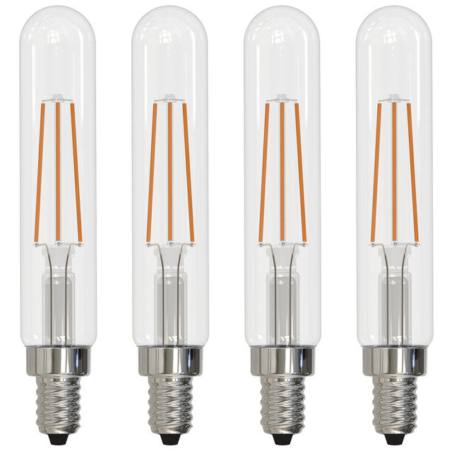 776724 - Filaments Dimmable T8 Candelabra LED Light Bulb - 4.5 Watt - 3000K - 4 Pack