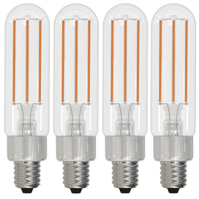776780 - Filaments Dimmable T6 Candelabra LED Light Bulb - 4.5 Watt - 2700K - 4 Pack