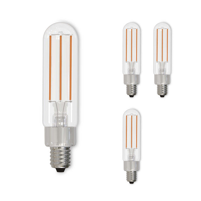 776791 - Filaments Dimmable T6 Candelabra LED Light Bulb - 4.5 Watt - 3000K - 4 Pack