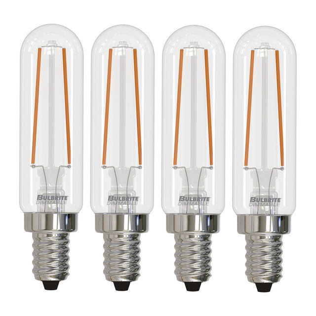776791 - Filaments Dimmable T6 Candelabra LED Light Bulb - 4.5 Watt - 3000K - 4 Pack