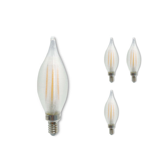 776590 - Filaments Dimmable C11 LED Light Bulb - 4 Watt - 2700K - 4 Pack