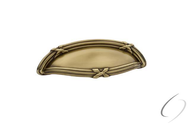86282US7 Bin Cabinet Pull 4" Center To Center French Antique Brass Finish