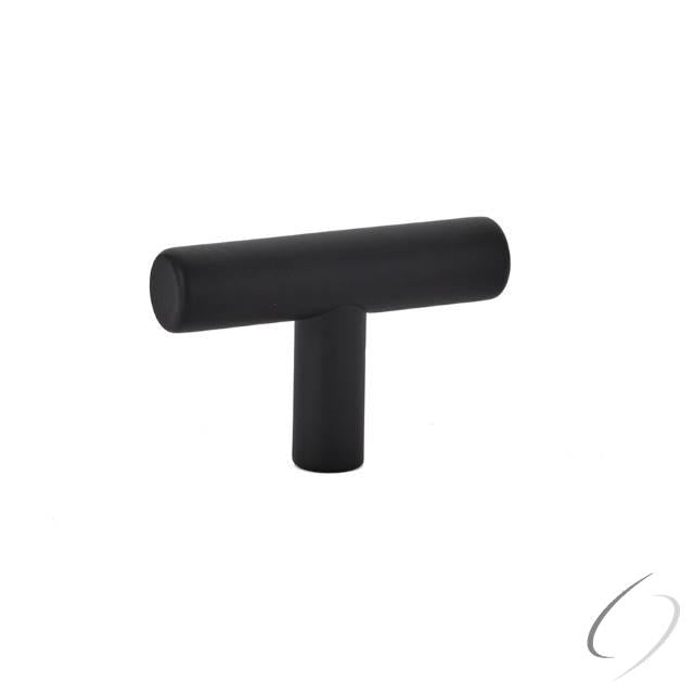 86357US19 Brass Bar 2" Cabinet Knob Flat Black Finish