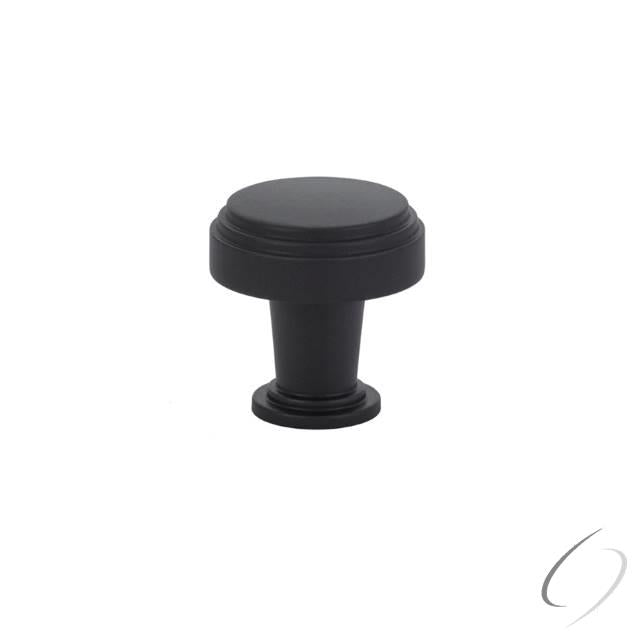 86432US19 Newport 1-1/4" Cabinet Knob Flat Black Finish
