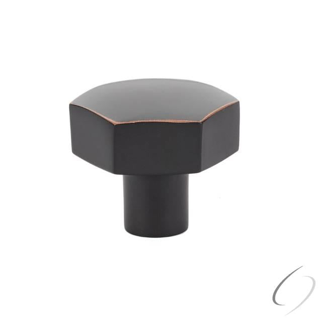 86458US10B 1-1/2" Mod Hex Cabinet Knob Oil Rubbed Bronze Finish