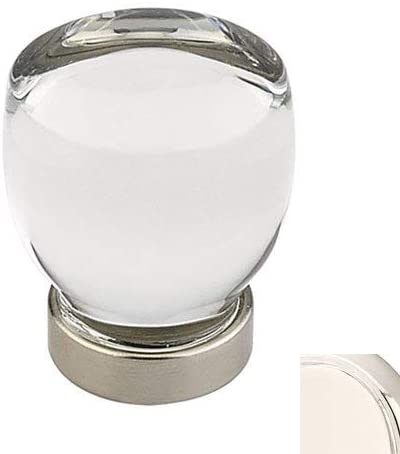 86562US14 Juneau 1-1/8" Crystal Cabinet Knob Bright Nickel Finish