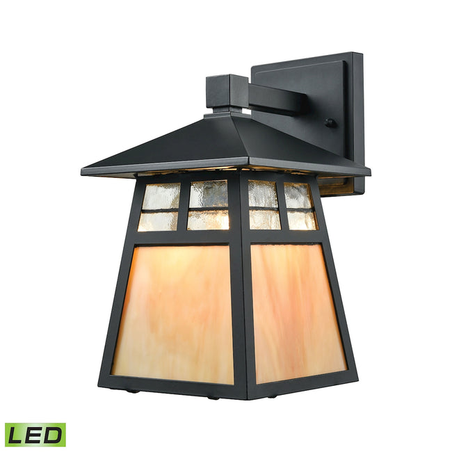 ELK Lighting 87050/1-LED - Cottage 7" Wide 1-Light Outdoor Wall Lamp in Matte Black - Includes LED B