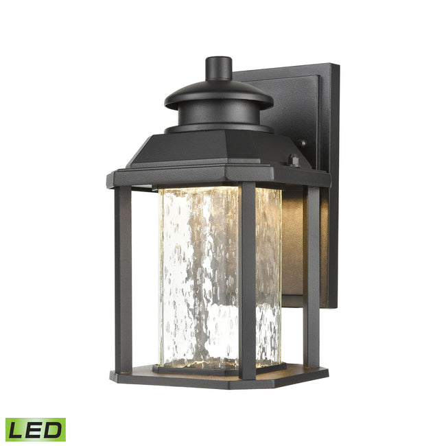 ELK Lighting 87120/LED - Irvine 6" Wide Sconce in Matte Black with Seedy Glass - Integrated LED