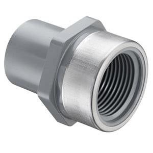 Spears 878-010CSR - 1 in. Spigot x Female CPVC Adapter with Stainless Steel