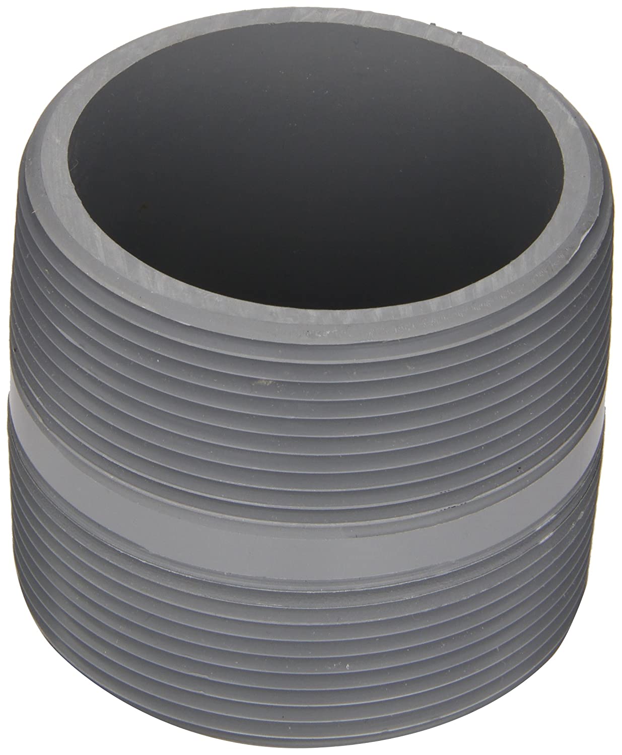 Spears 882-005C - CPVC Pipe Fitting, Close Nipple, Schedule 80, Gray, 1/2" NPT Male, 1-1/8" Length