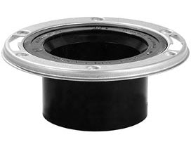 Sioux Chief 887-AM - 3" hub/inside 4" Open Closet Flange w/ Stainless Steel Swivel Ring