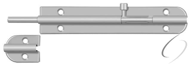 8BB32D 8" Barrel Bolt; Satin Stainless Steel Finish