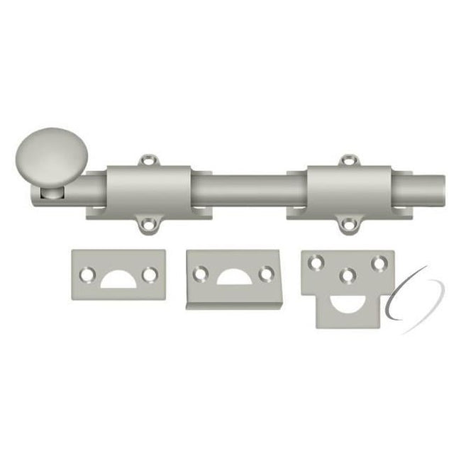 8SB15 8" Surface Bolt; Heavy Duty; Satin Nickel Finish