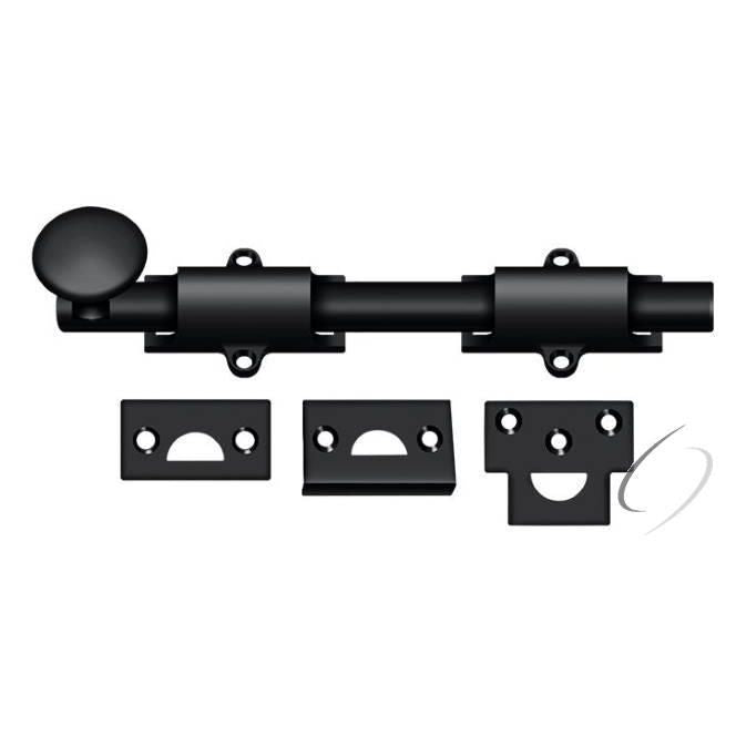 8SB19 8" Surface Bolt; Heavy Duty; Black Finish