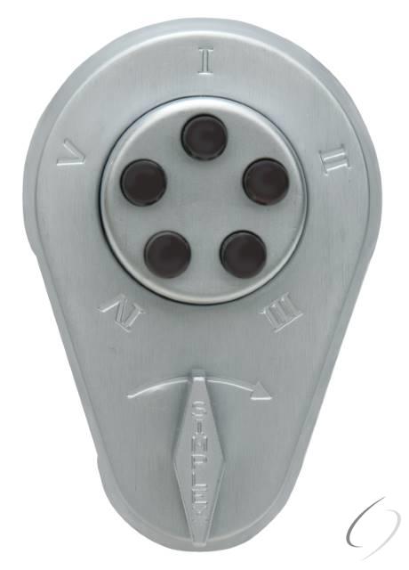 Kaba Simplex 90426D Auxiliary Lock with Thumbturn; 1" Deadbolt for 1-3/4" to 2-1/8" Door Satin Chrom