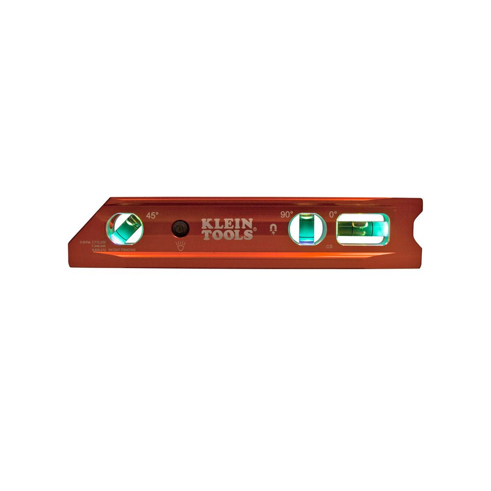 935RBLT - 9" Lighted Torpedo Billet Magnetic Level