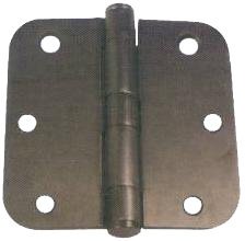 Emtek 94033US10B Pair of 3-1/2" x 3-1/2" 5/8" Radius Steel Heavy Duty Ball Bearing Hinges Oil Rubbed