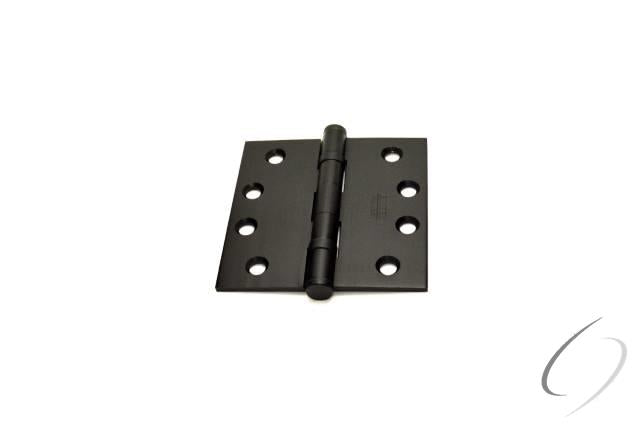 Emtek 96414US10B Pair of 4" x 4" Square Solid Brass Heavy Duty Ball Bearing Hinges Oil Rubbed Bronze