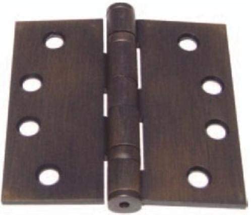 Emtek 96416US10B Pair of 5" x 5" Square Solid Brass Heavy Duty Ball Bearing Hinges Oil Rubbed Bronze