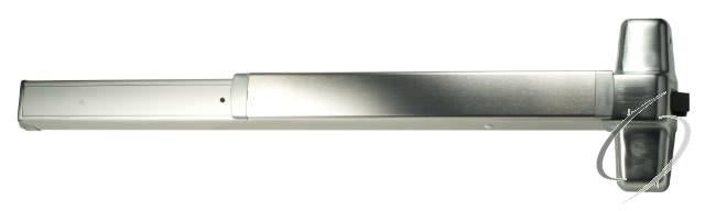 4' Rim Smooth Case Exit Device; Satin Chrome Finish