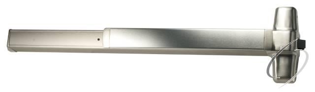 3' Rim Smooth Case Exit Device; Satin Stainless Steel Finish