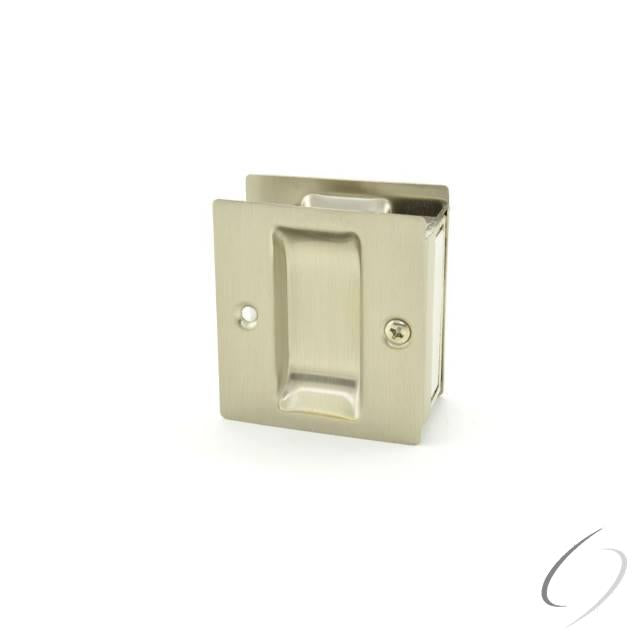 Solid Brass Passage Sliding Door Pull Satin Nickel Finish