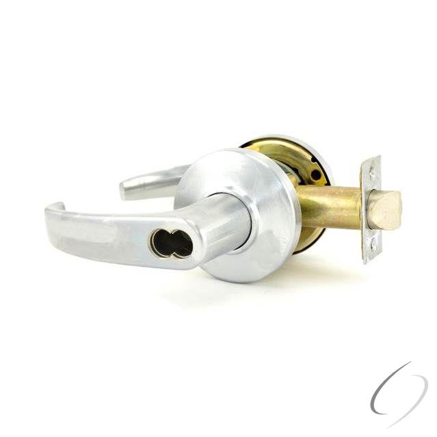 9K Series 2-3/4" Backset 7 Pin Storeroom 14 Lever and C Rose with ANSI Strike Less Core Satin Chrome