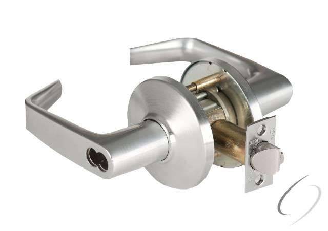 K Series 2-3/4" Backset 7 Pin Storeroom 15 Lever and D Rose with ANSI Strike Less Core Satin Chrome