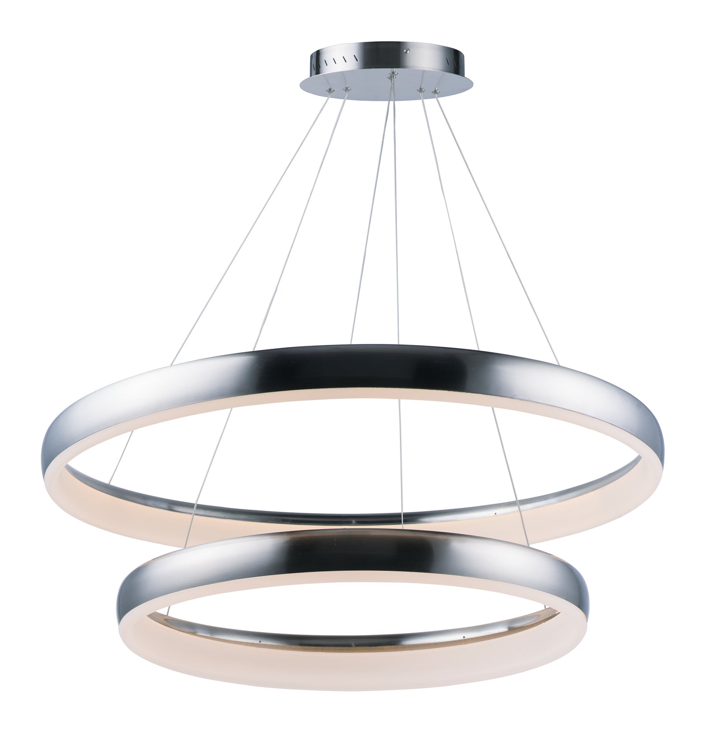 E10036-SN - 2 Light Innertube 32" Chandelier - Satin Nickel
