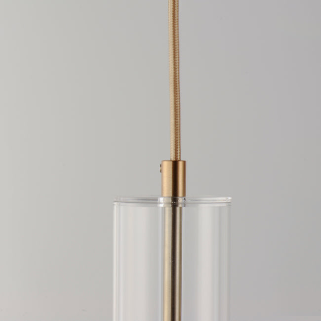 E11004-24SBR - 4 Light Torch 6" Chandelier - Satin Brass