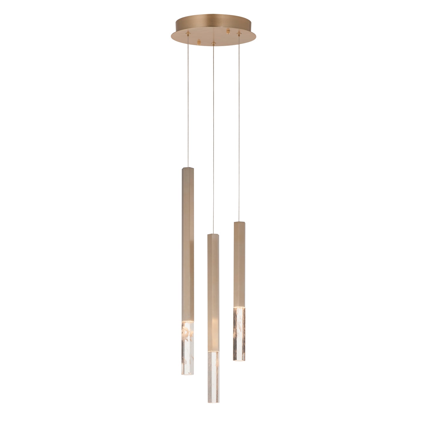 E11023-95GLD - 3 Light Diaphane 9.75" Chandelier - Gold