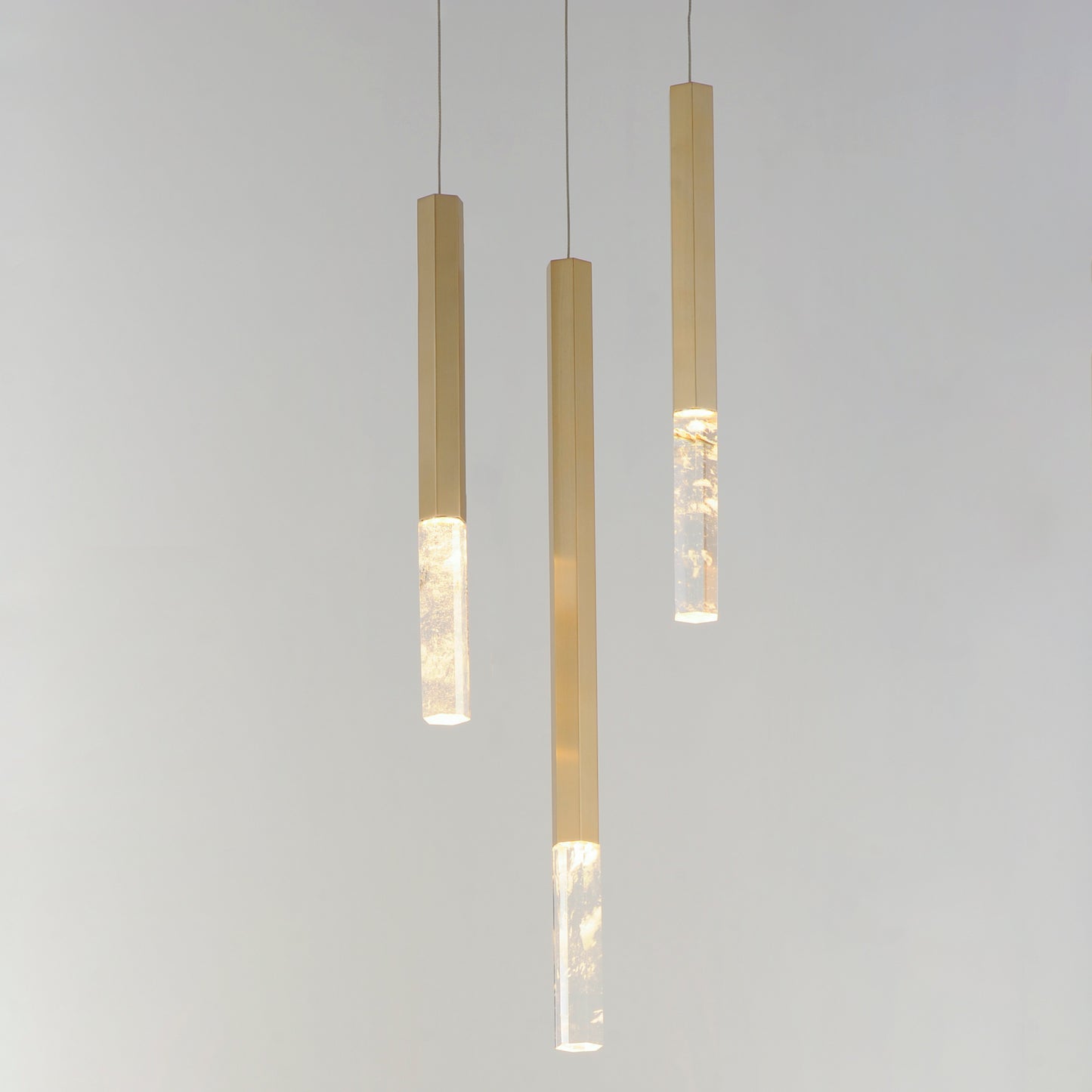 E11023-95GLD - 3 Light Diaphane 9.75" Chandelier - Gold