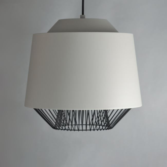 E11394-GYBK - Phoenix 19" Pendant - Gray / Black