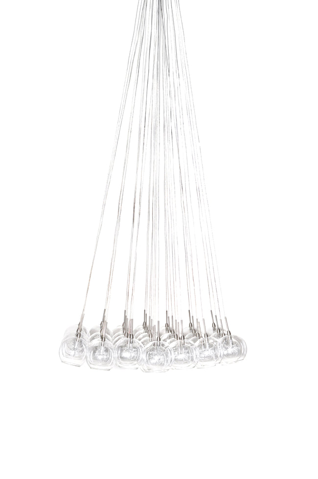 E20112-24 - 37 Light Starburst 33" Chandelier - Satin Nickel