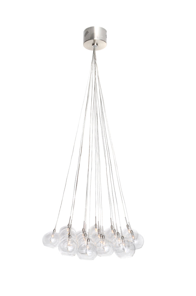 E20113-24 - 19 Light Starburst 20" Chandelier - Satin Nickel