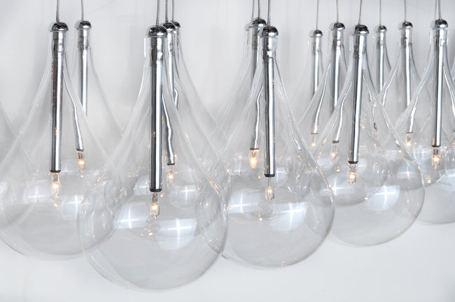 E20116-18 - 9 Light Larmes 14" Chandelier - Polished Chrome