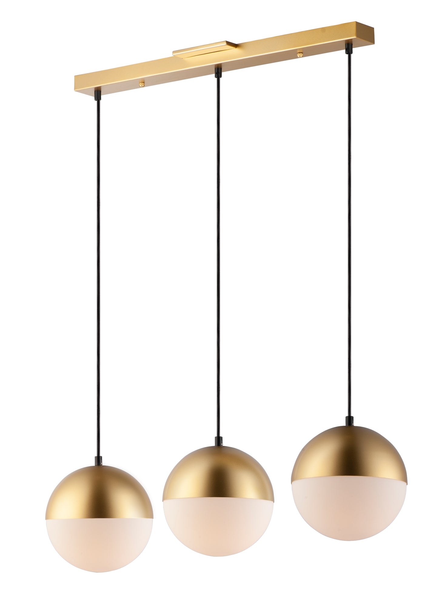 E20363-92MG - 3 Light Half Moon 30" Chandelier - Metallic Gold