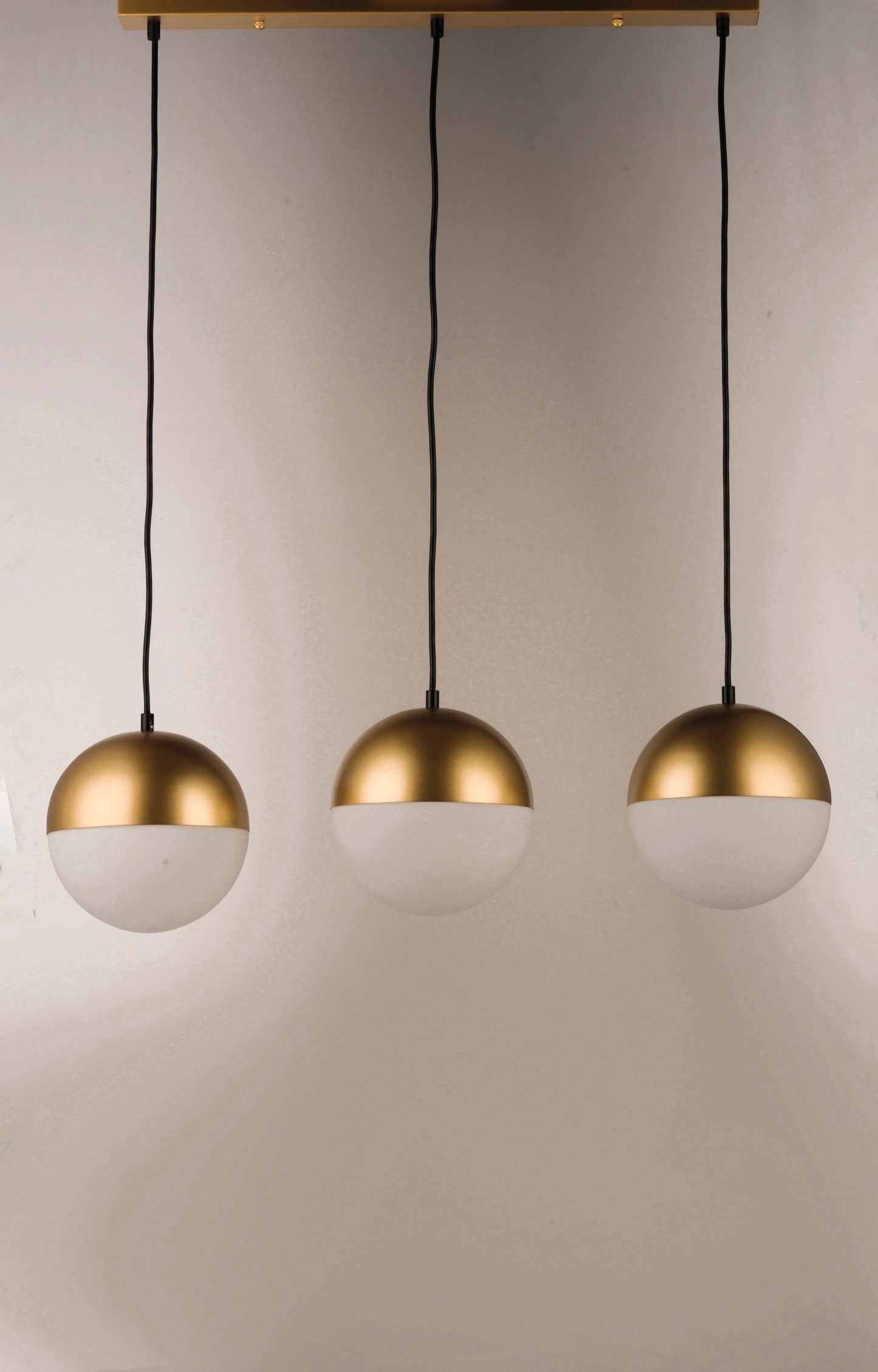 E20363-92MG - 3 Light Half Moon 30" Chandelier - Metallic Gold